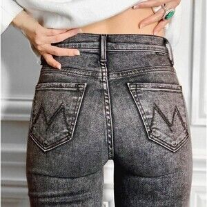 NWT Mother Denim The Stunner Skinny Jeans in Train Stops Size 24, 26, 27 $238